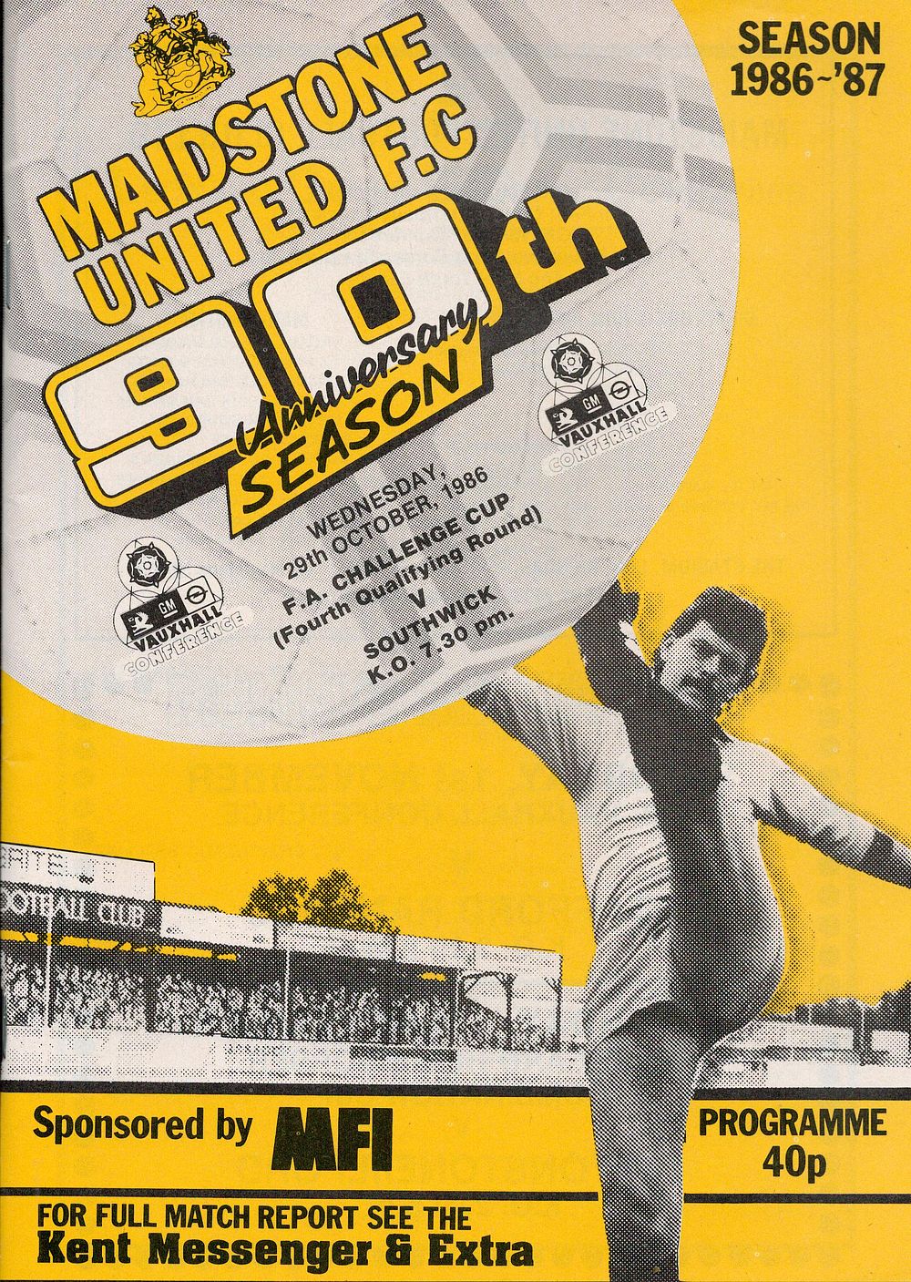 Lot 463: 1 x Maidstone Utd 1986/87 Football Programme v...