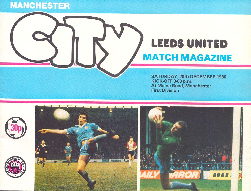 Lot 493: 1x Manchester City first division, v Leeds United...