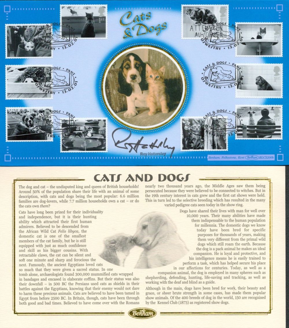 Lot 508: Roy Hattersley Signed Cats and Dogs Benham Silk...