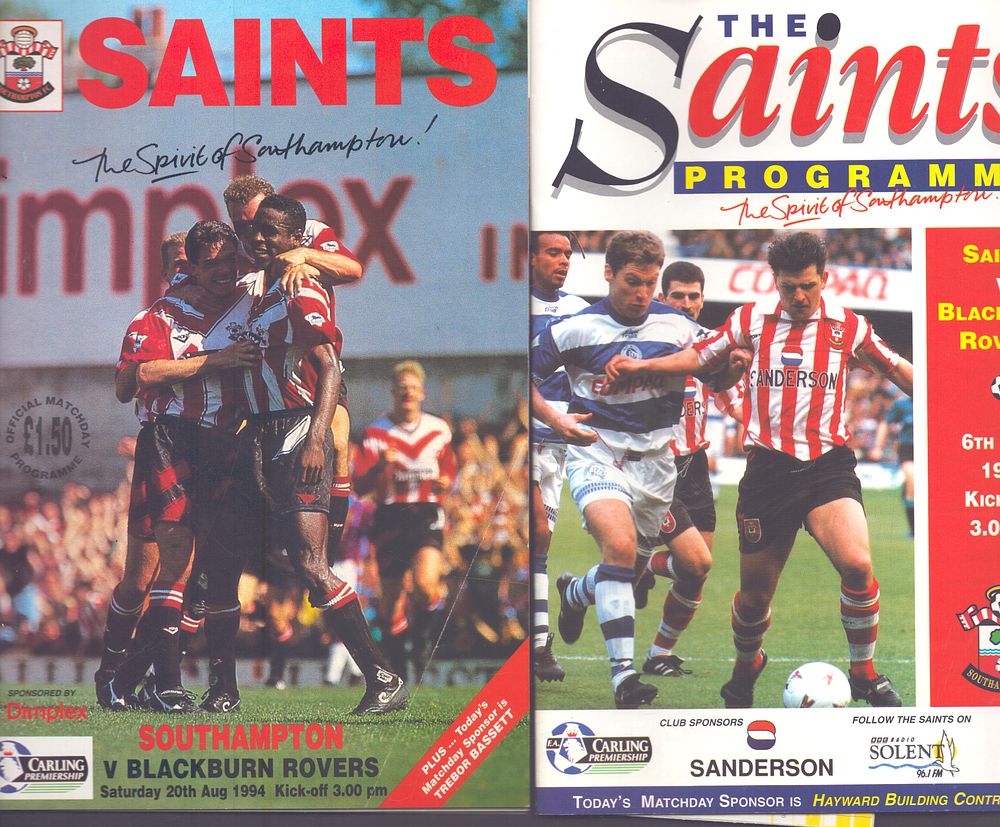 Lot 524: 2x The Saints Southampton FC official programme, v...