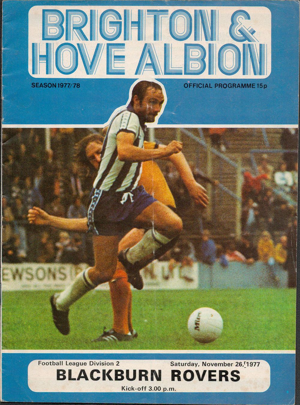Lot 540: 1 x Brighton & Hove Albion 1977/78 Football...