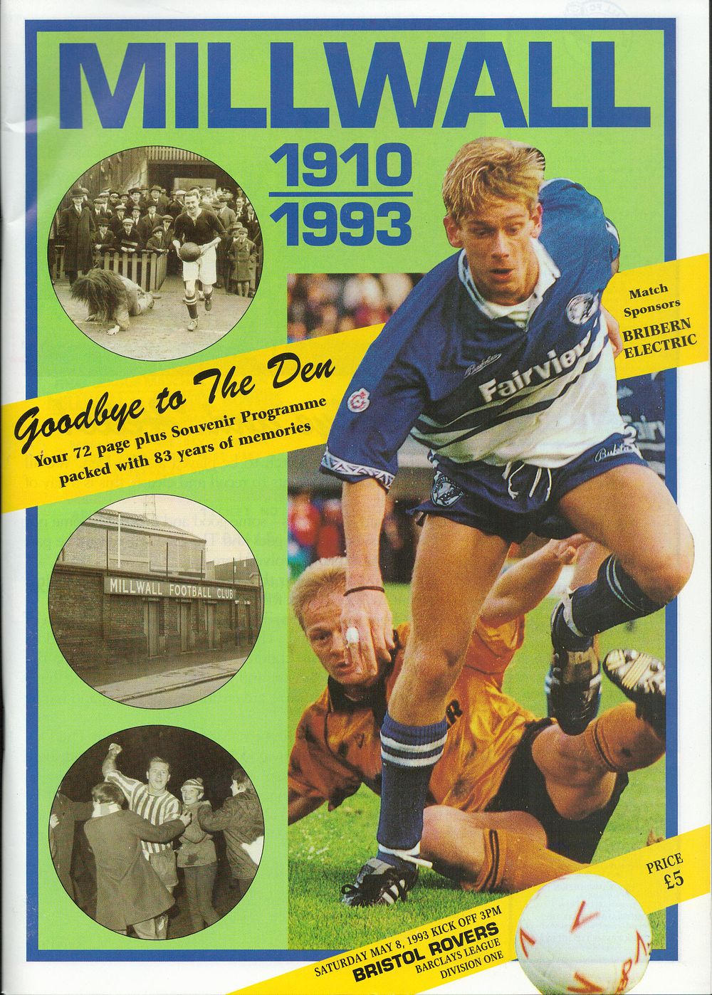 Lot 546: 1 x Millwall 1994 A4 Football Programme v...