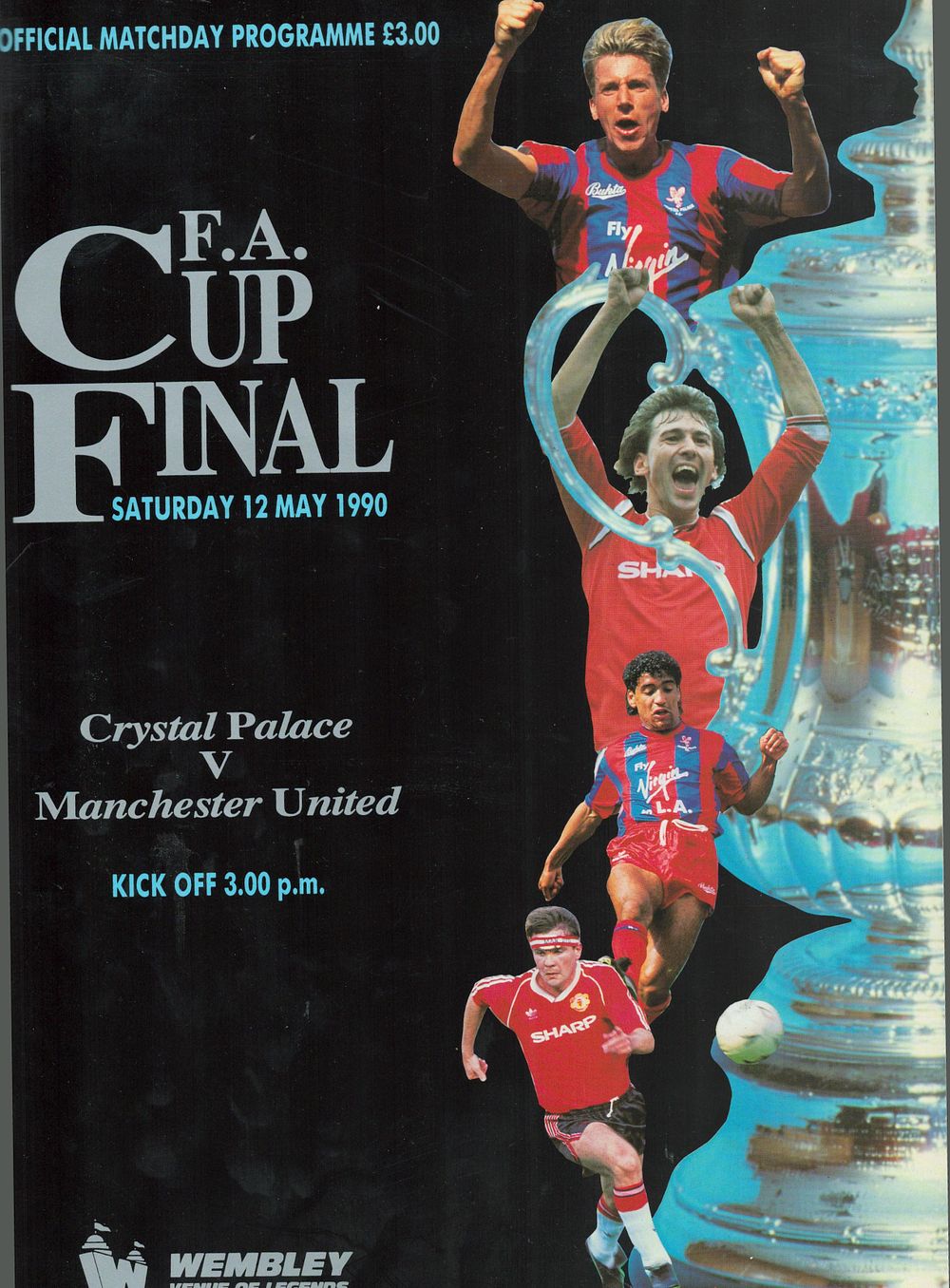 Lot 557: 1 x FA Cup Final 1990 A4 Football...