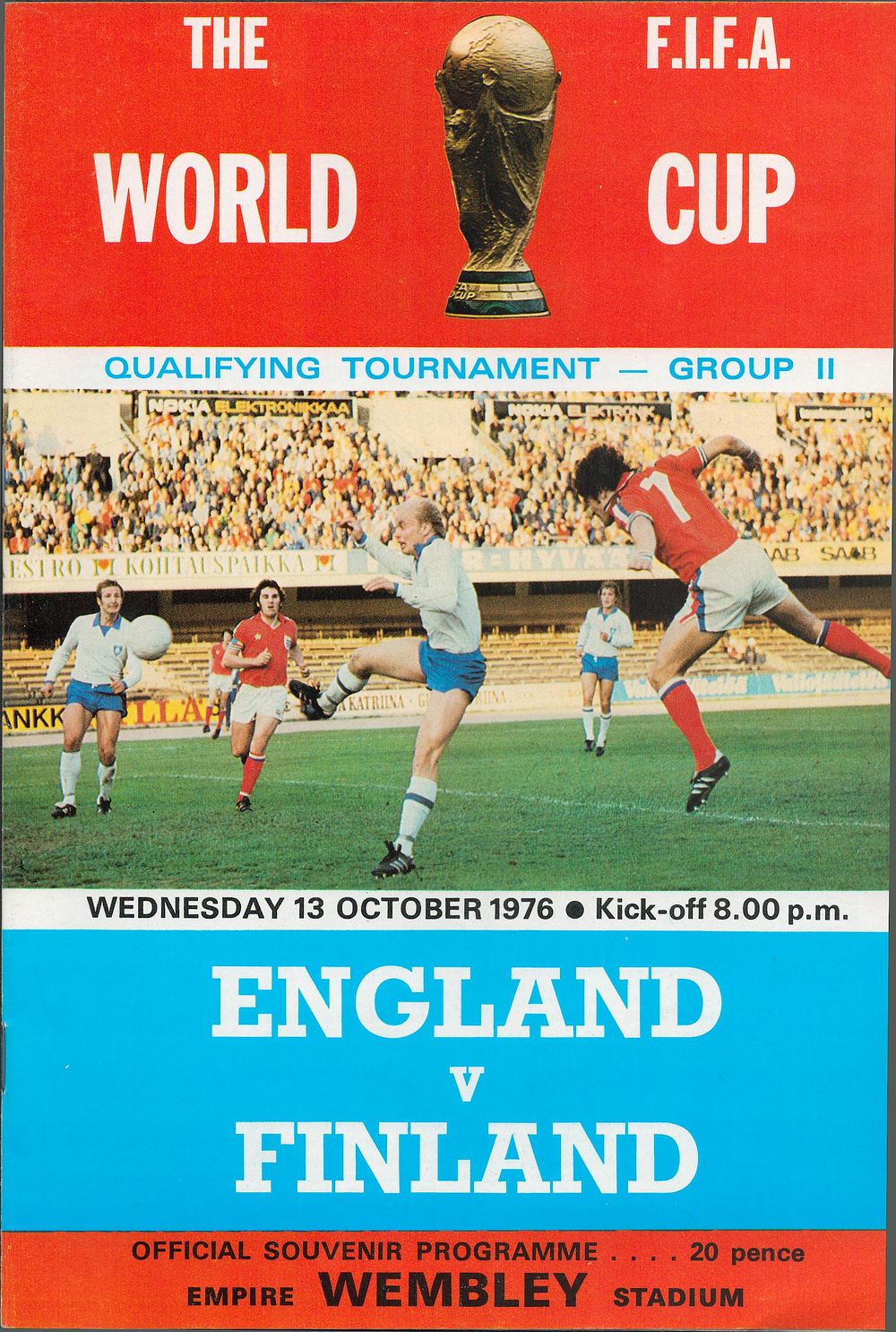 Lot 561: 1 x FIFA England 1976 Football Programme v...
