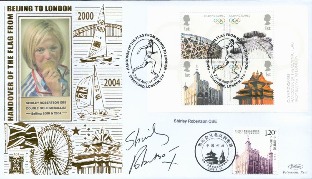Lot 517: Shirley Robertson OBE Signed Handover of the Flag...