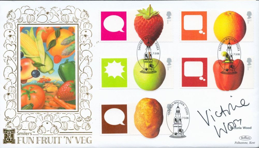 Lot 520: Victoria Wood Signed Smilers Fruit 'N' Veg Benhams...