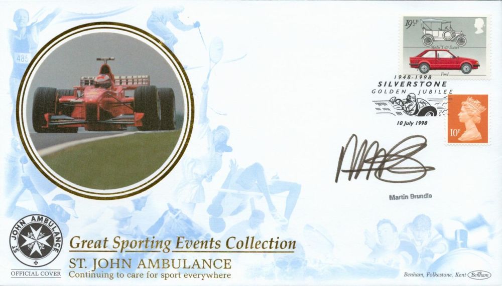 Lot 521: Martin Brundle signed Great Sporting Events collection FDC....
