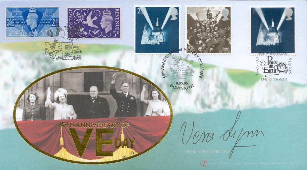Lot 524: Dame Vera Lynn signed 60th anniversary of VE...