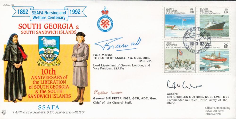 Lot 528: Field Marshall Lord Bramall, Gnrl Sir Peter Inge...