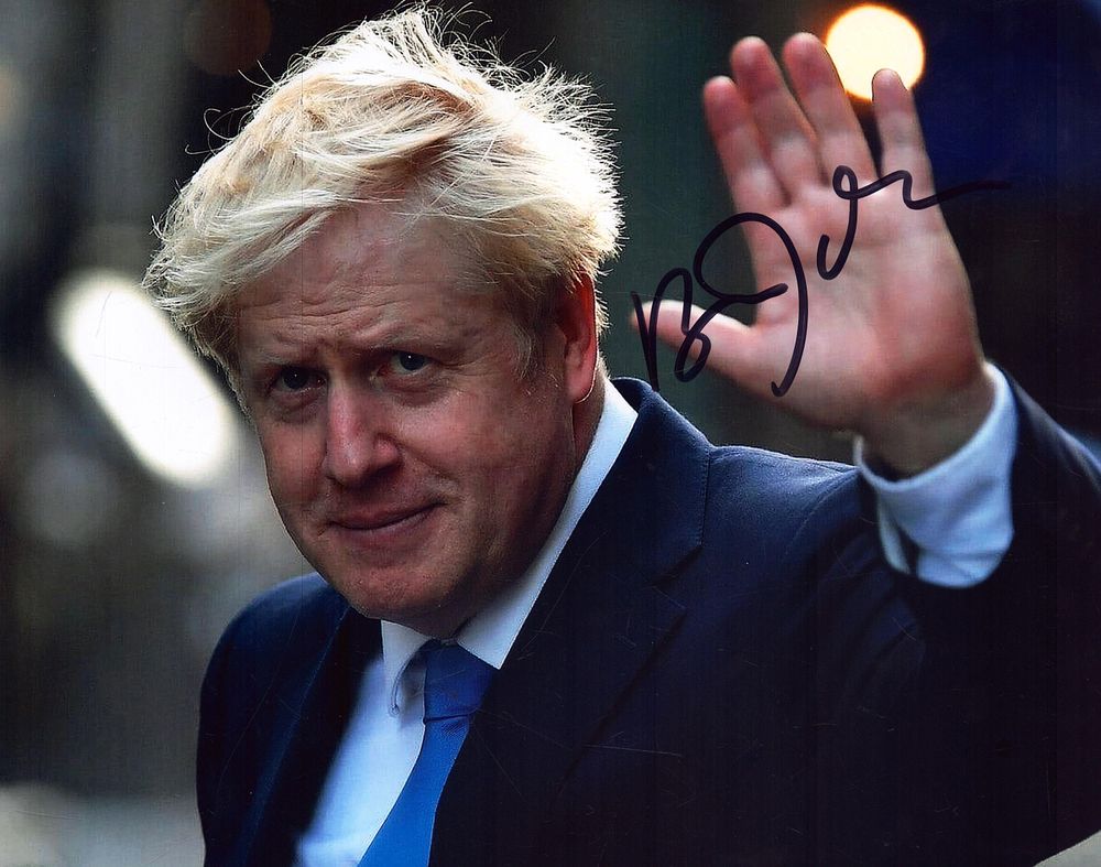 Lot 152: Boris Johnson signed 10x8inch colour photo. Former Prime...