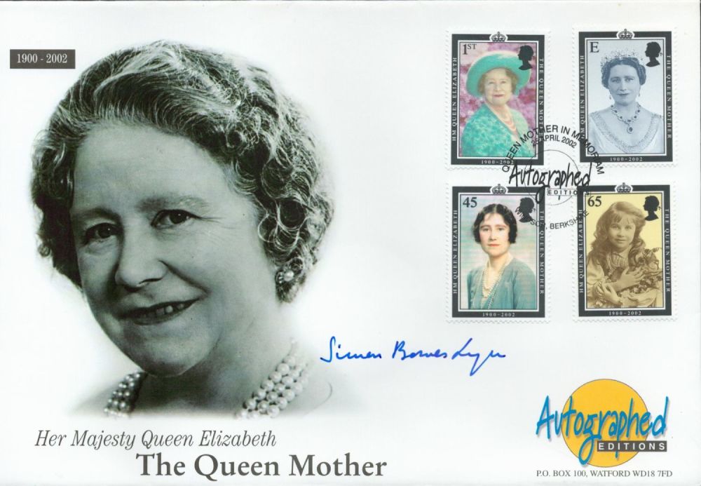 Lot 536: Simon Bowes Lyon signed Her Majesty Queen Elizabeth...