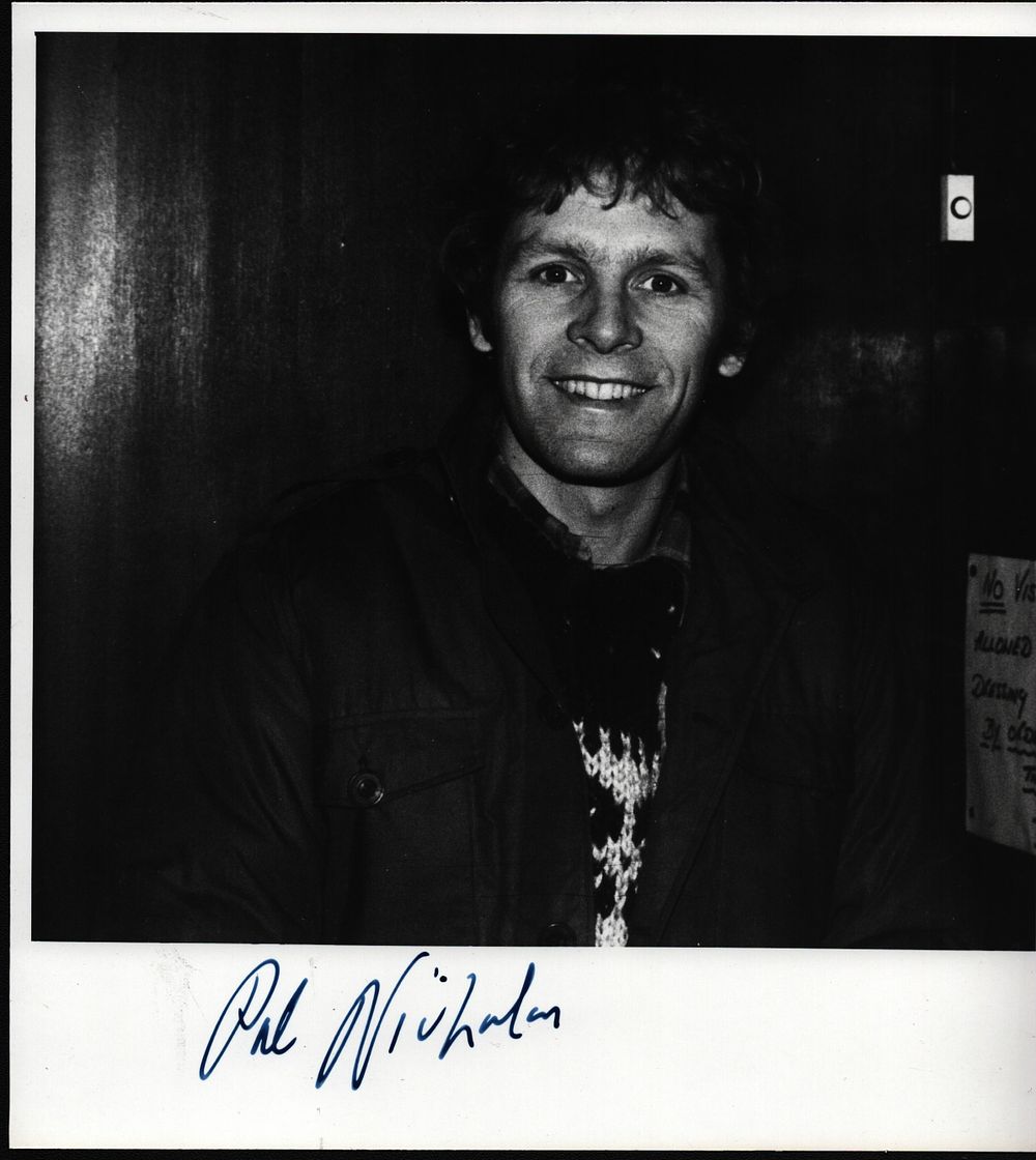 Lot 230: Paul Nicholas signed 8x8inch black and white photo....