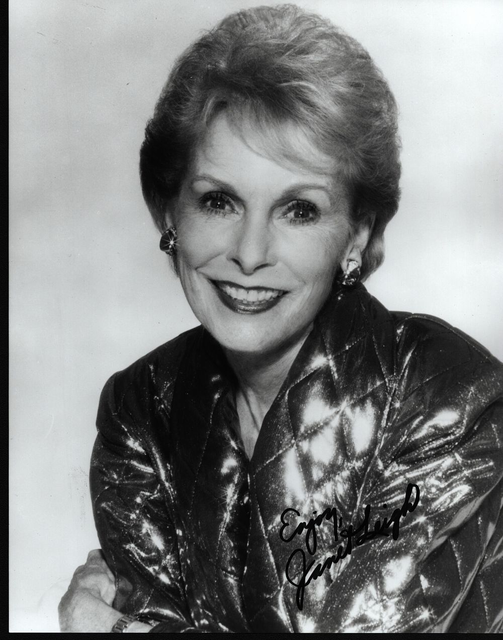 Lot 241: Janet Leigh signed 10x8inch black and white photo....