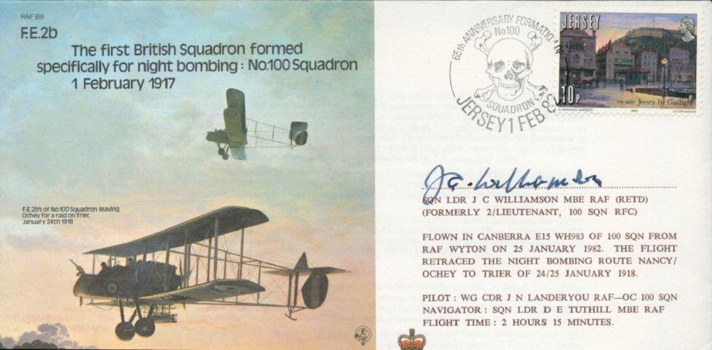 Lot 541: RAF Sqn Ldr JC Williamson MBE Signed 1st...