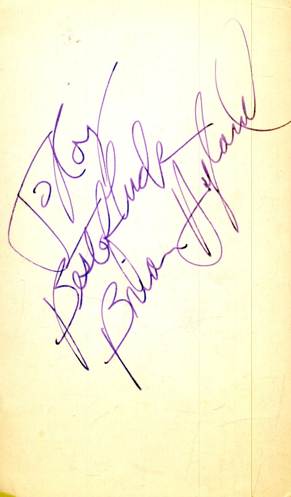 Lot 320: Brian Hyland signed 6x4inch colour photo. Signed on...