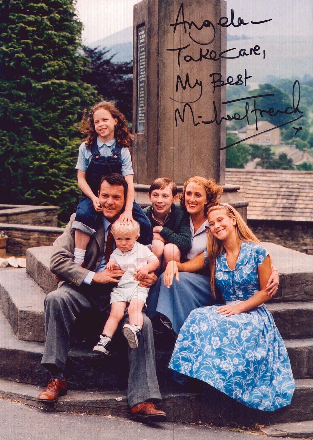 Lot 325: Michael French signed 7x5inch colour photo. Dedicated. Good...