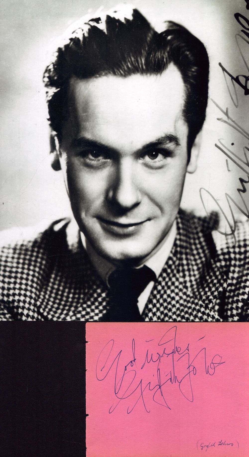 Lot 342: Griffiths Johns signed album page with unsigned 10x8inch...