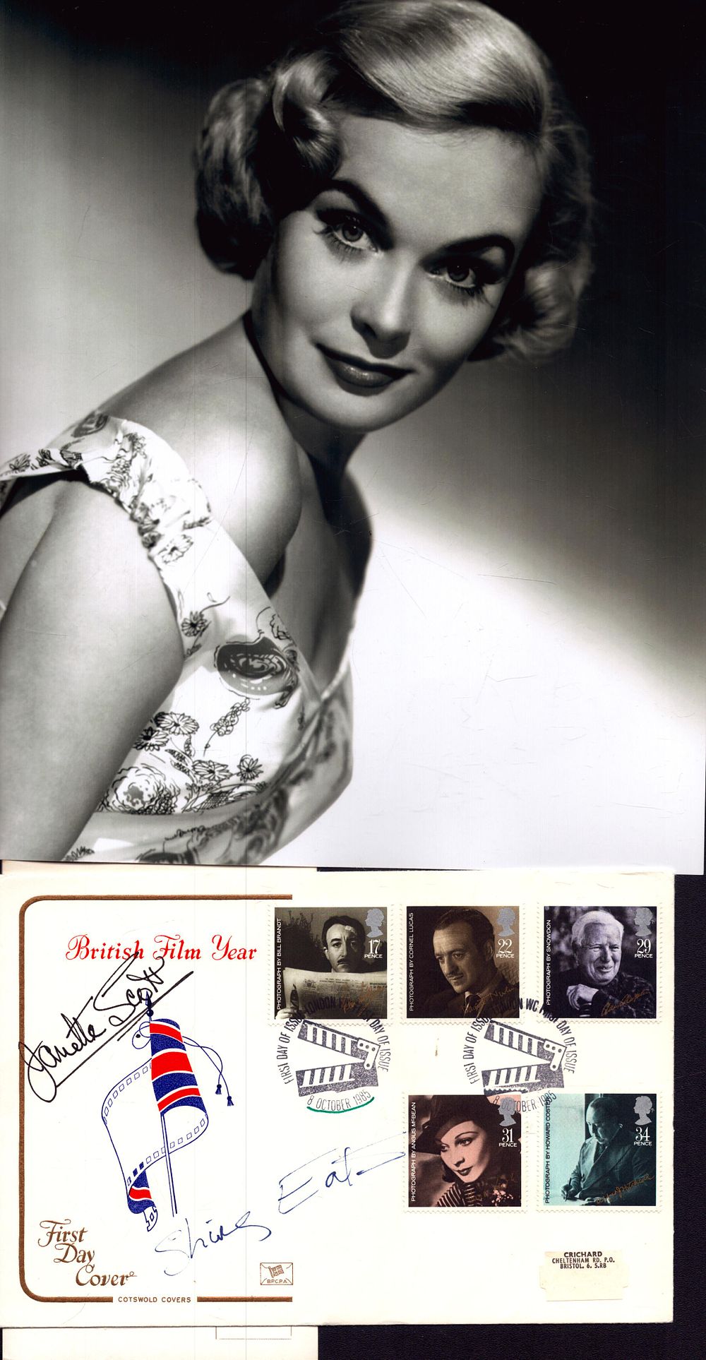 Lot 348: Janette Scott and Shirley Eaton signed FDC with...