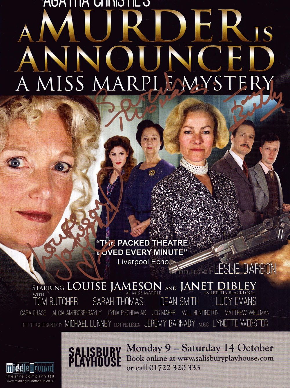Lot 447: Louise Jameson, Sara Thomas & Tom Butcher signed,...