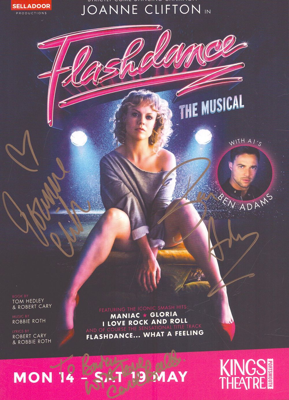 Lot 450: Joanne Clifton and Ben Adams signed, Flashdance the...