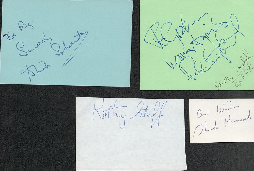 Lot 454: Entertainment Autograph Collection. Felicity Kendal, Sheila Hancock, Dinah...
