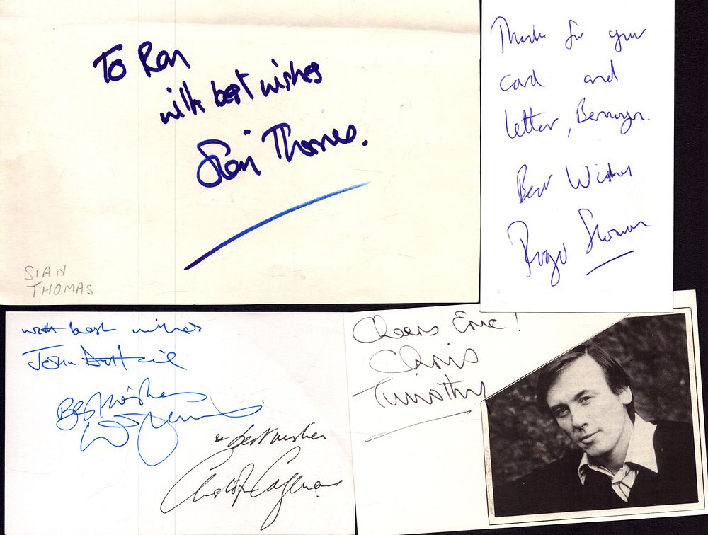Lot 461: Entertainment Autograph Collection. Sian Thomas, Chris Timothy, David...