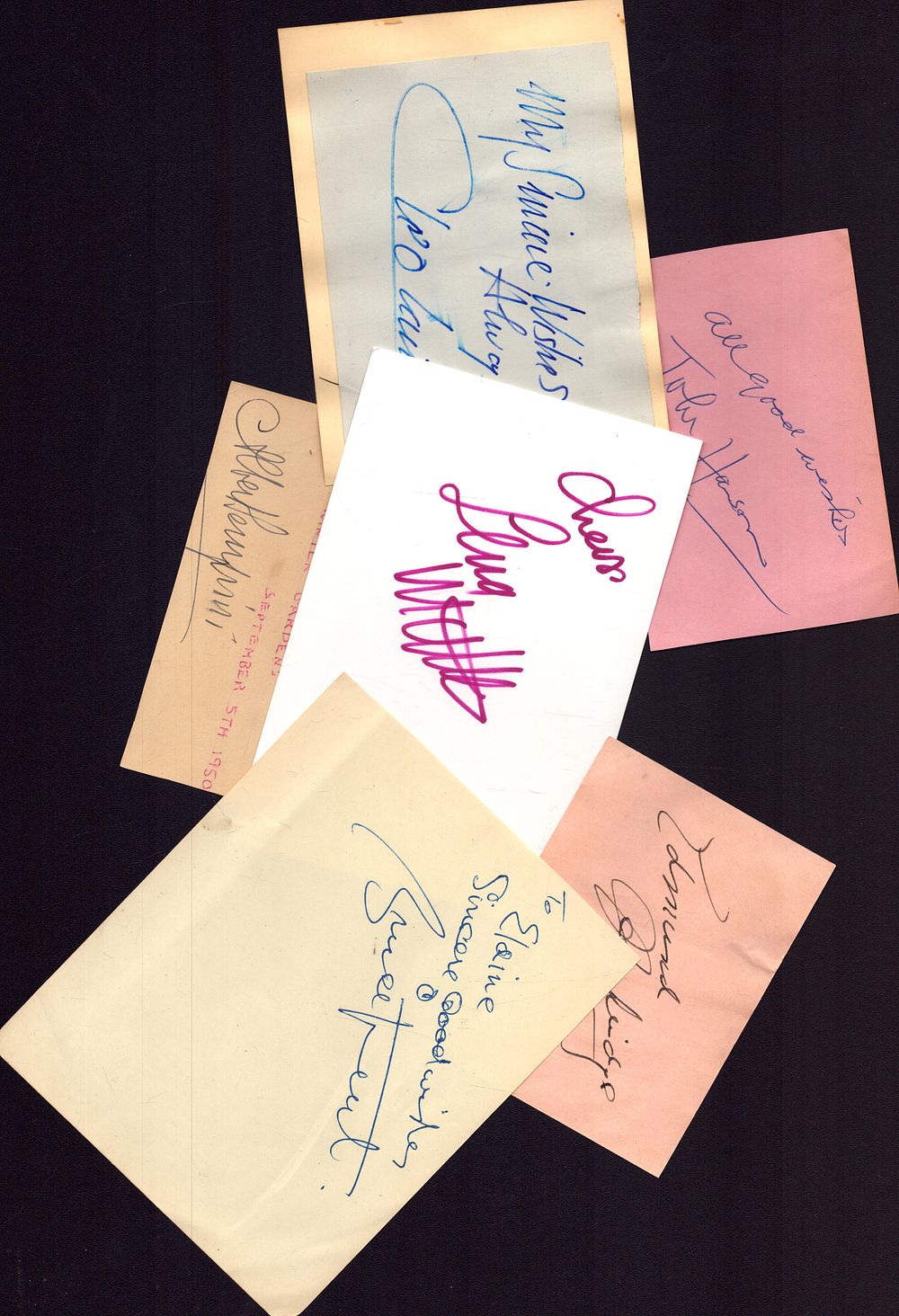 Lot 465: Entertainment Autograph Collection. John Hanson, Bruce Trent, Cleo...