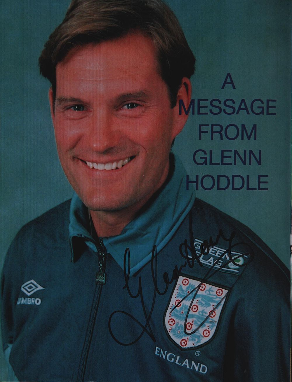 Lot 468: GLENN HODDLE signed England 8x10 Photo. Good condition....