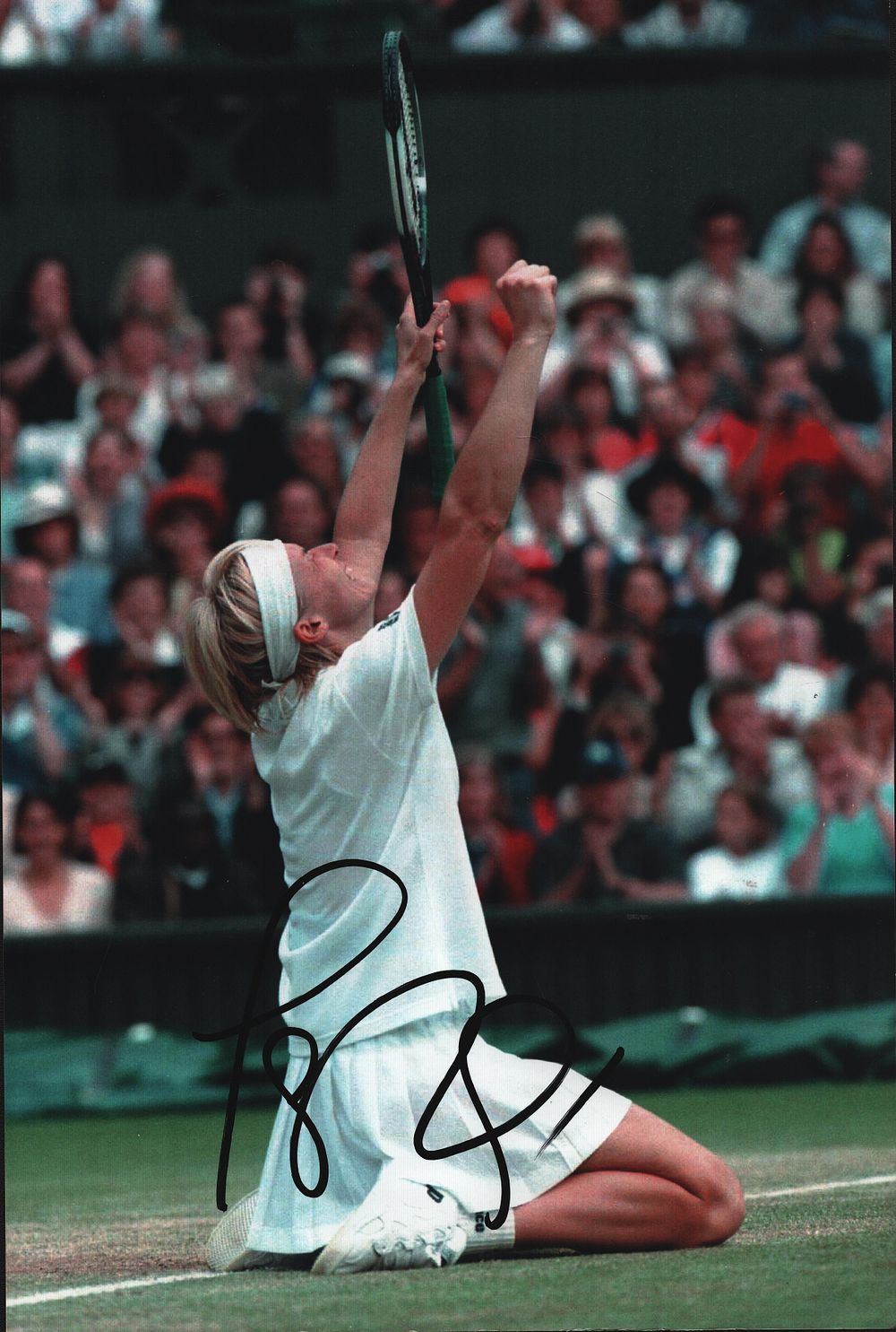 Lot 474: JANA NOVOTNA (1968-2017) signed Wimbledon Tennis 8x12 Photo....