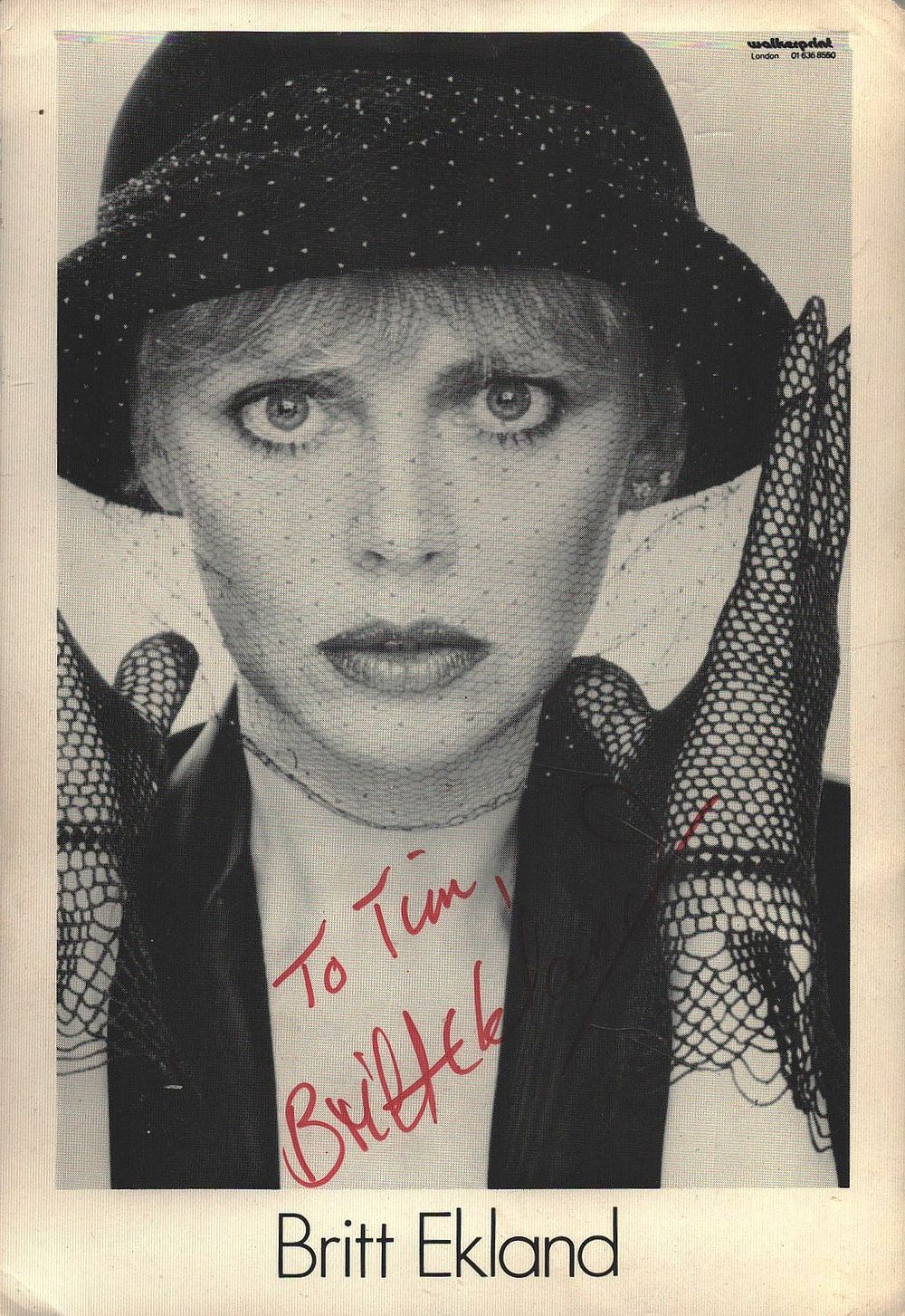Lot 484: BRITT EKLAND Bond Girl Actress signed vintage Promo...