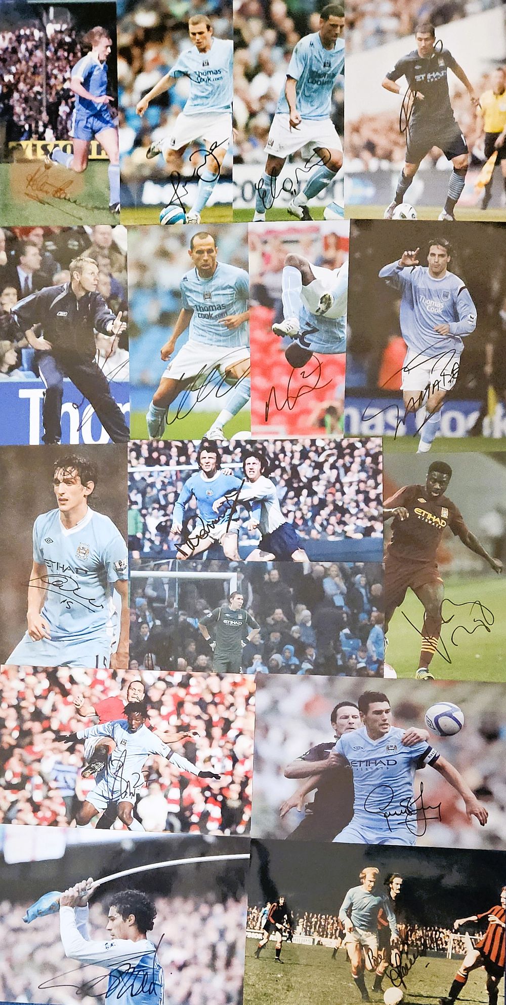 Lot 492: MANCHESTER CITY Collection of 16 signed Colour 8x12...