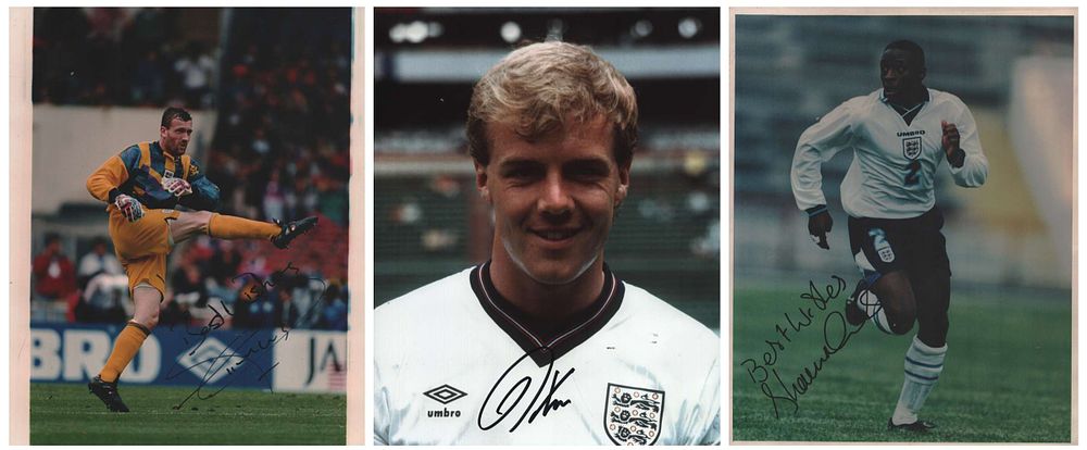 Lot 493: ENGLAND Collection of 3 signed Colour 8x10 Photos...