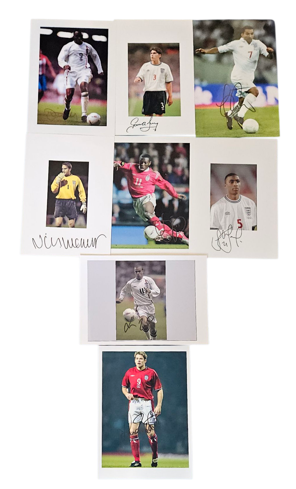 Lot 494: ENGLAND Collection of 8 signed Colour 8x12 Photos...