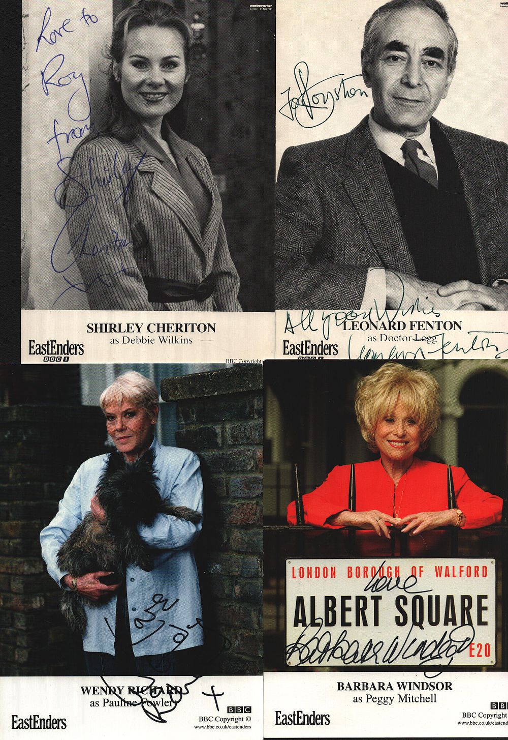 Lot 504: EASTENDERS 4 signed vintage Promo Photocards by Barbara...