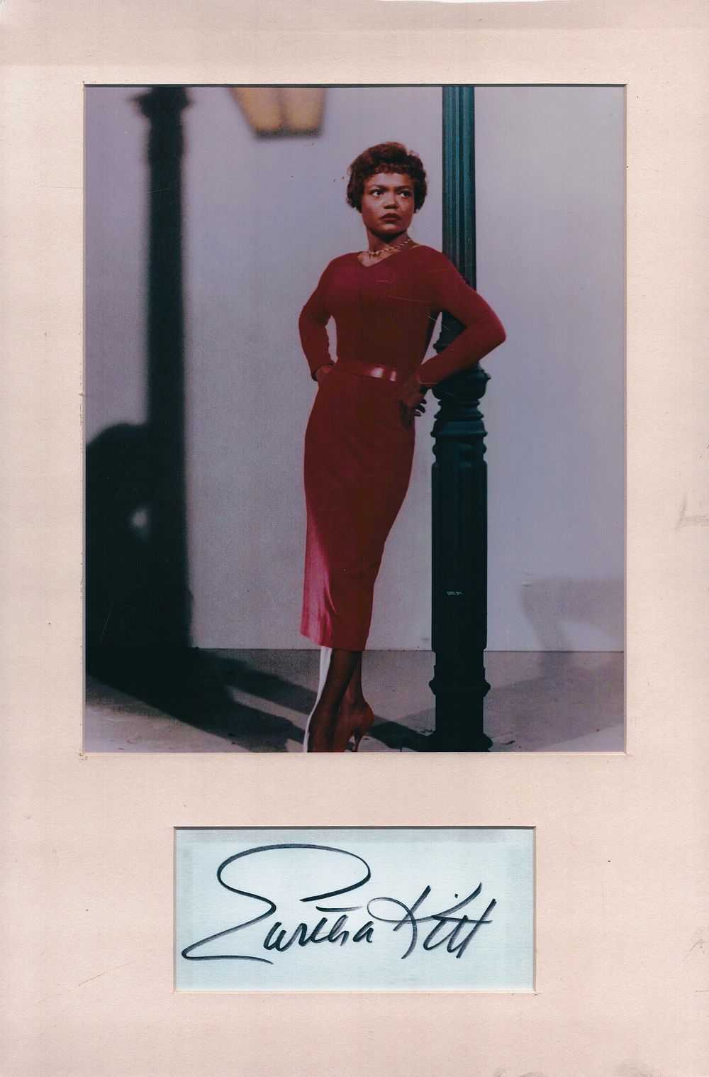 Lot 505: EARTHA KITT (1927-2008) Actress/Singer signed 10x15 mounted card...