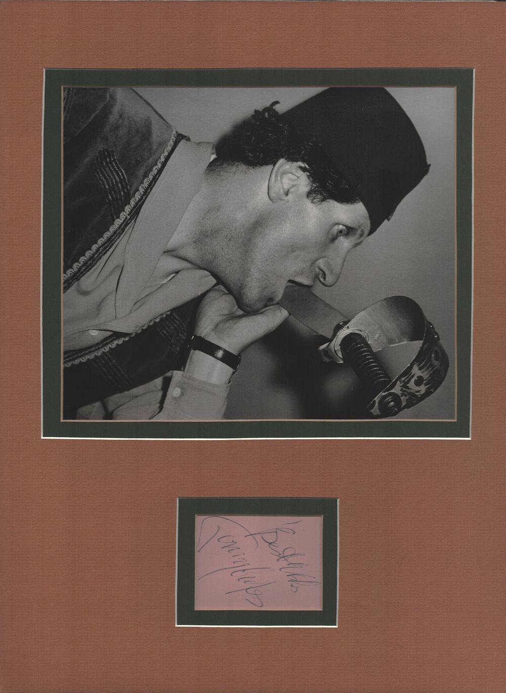 Lot 508: TOMMY COOPER (1921-1984) Comedian/ Magician signed Album Page...