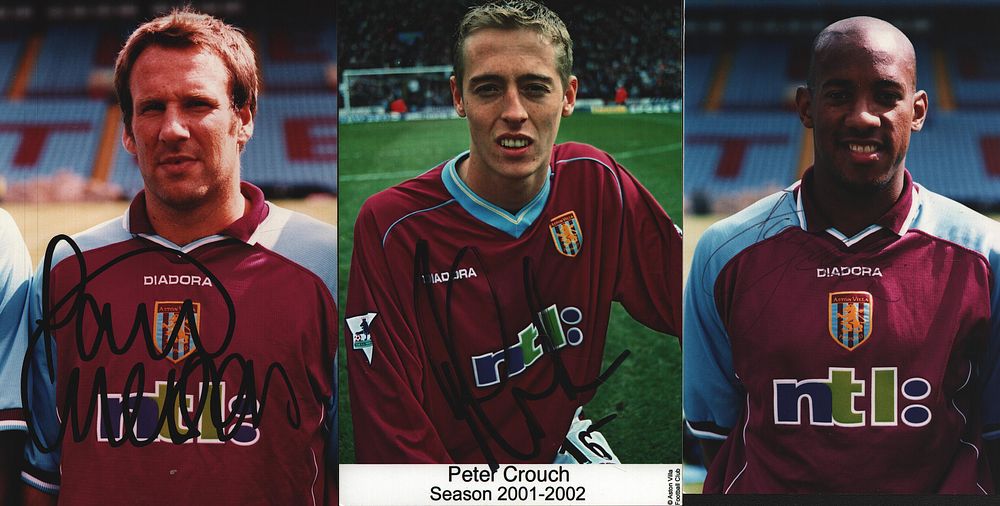 Lot 511: ASTON VILLA 3 signed Photos by Dion Dublin,...