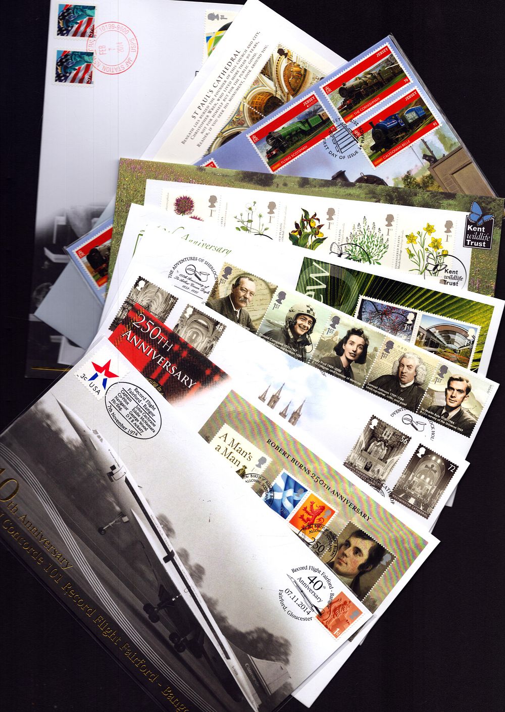 Lot 516: FDC Collection. 40th Anniversary G-AXDN Concorde 101 Record...