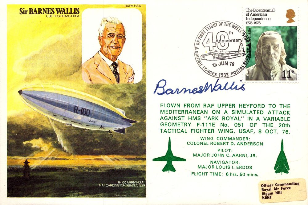 Lot 520: Sir Barnes Neville Wallis CBE signed FDC 40th...