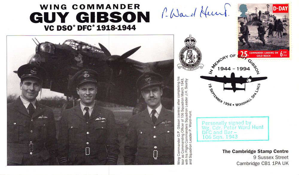 Lot 528: Wing Commander Ward Hunt Signed FDC. In Memory...