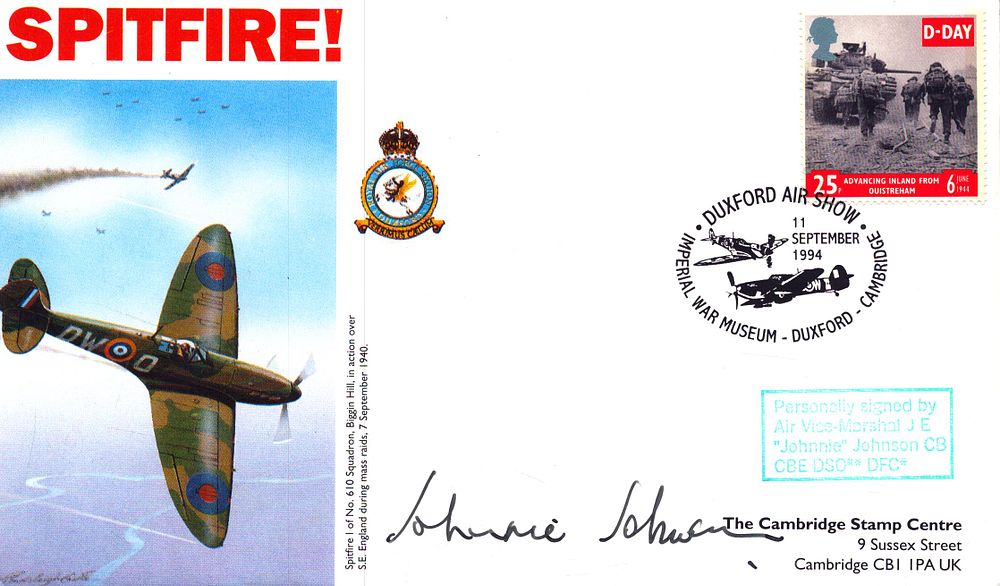 Lot 531: Air Vice Marshal J.E. "Jonnie" Johnson CBE signed...
