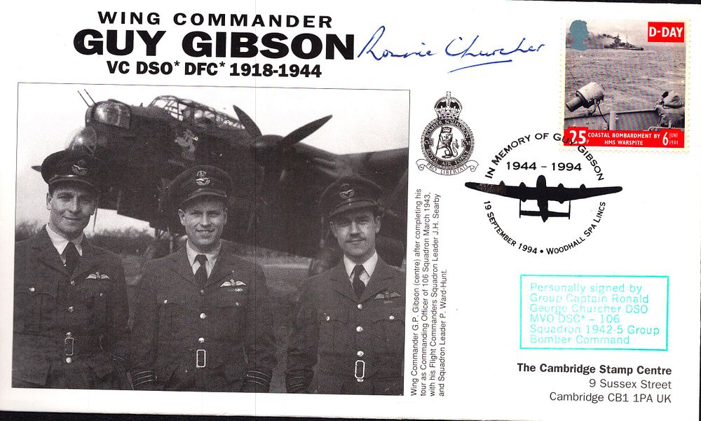 Lot 534: Ronald George Churcher DSO Signed FDC. In Memory...