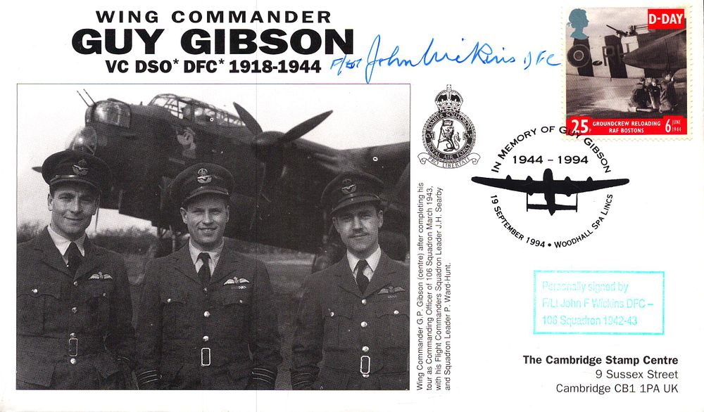 Lot 535: John F. Wickins Signed FDC. In Memory of...