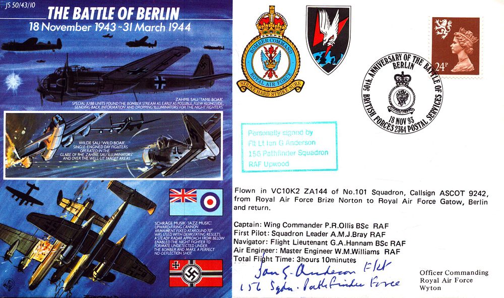 Lot 537: Flt Lt G. Anderson signed The Battle of...