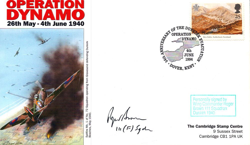 Lot 544: Wing Commander Roger Brown signed Operation Dynamo FDC....