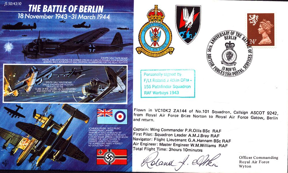 Lot 545: Flight Lt Roland J. Atkin signed The Battle...