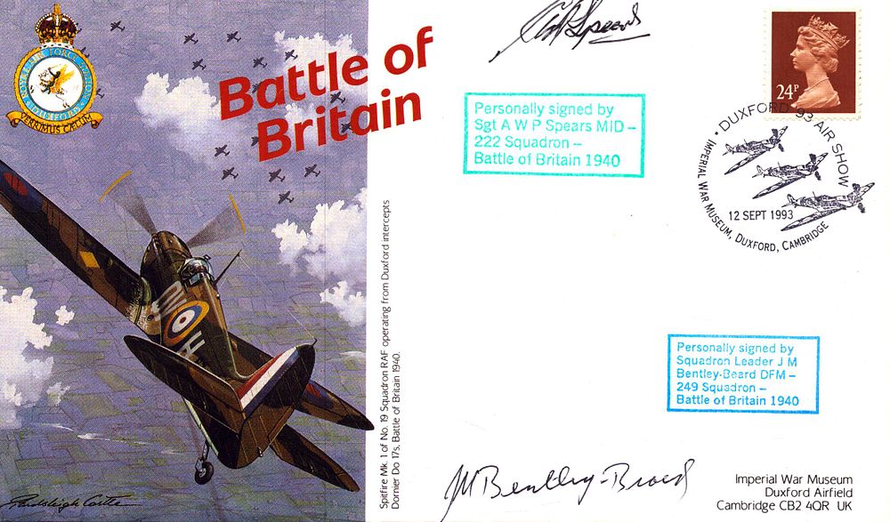 Lot 546: Sgt A.W. Spears and Sqn Ldr J.M. Bentley...