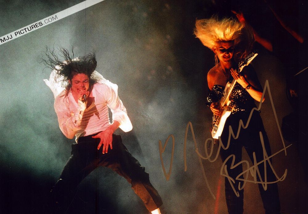 Lot 570: Jennifer Batten signed photo card, Accompanied by Michael...