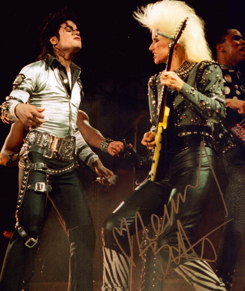 Lot 571: Jennifer Batten signed photo card, Accompanied by Michael...