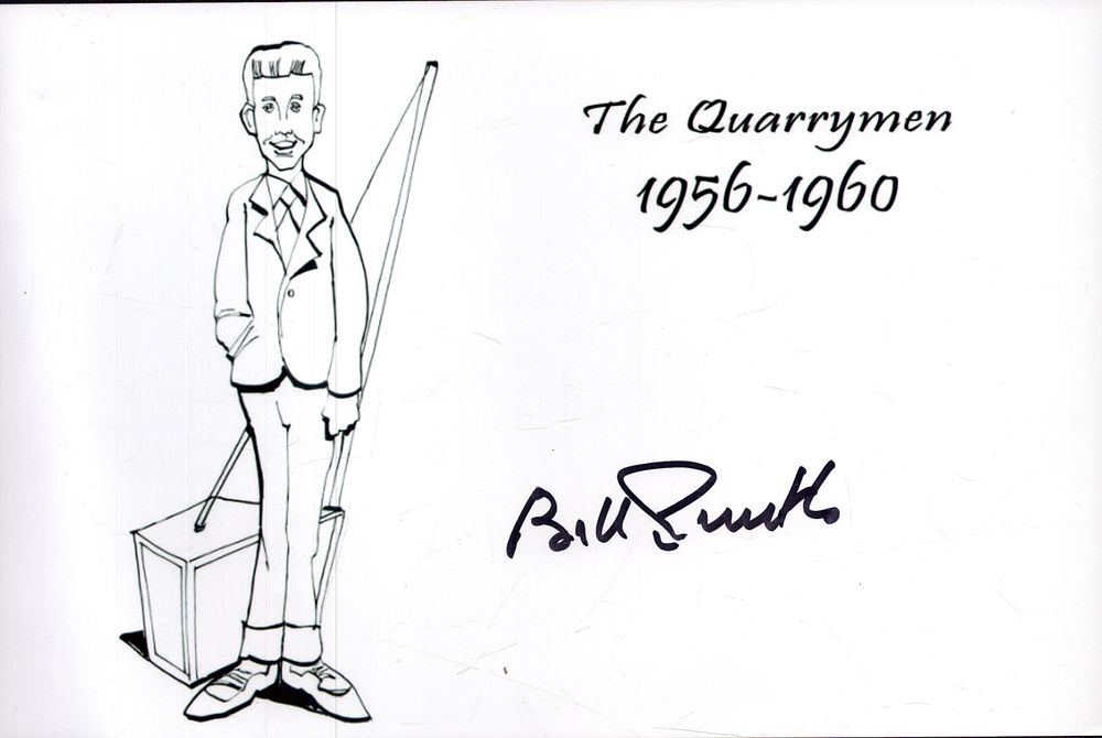 Lot 573: Bill Smith, signed card, The Quarrymen 1956-1960, 9x6....